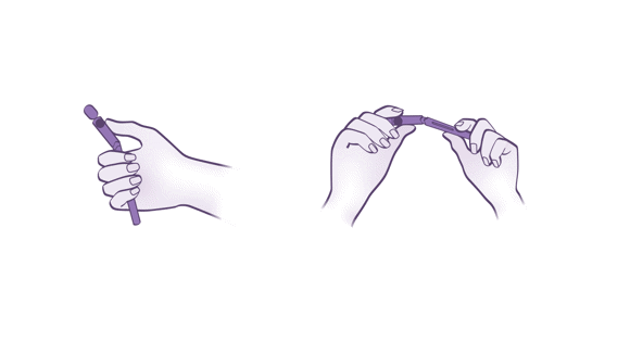 Gently bend the upper part